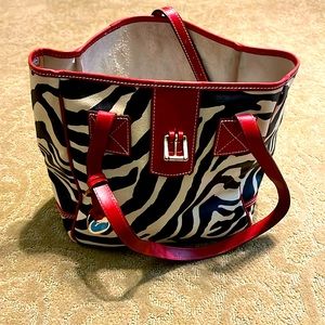 Dooney & Bourke zebra print leather purse